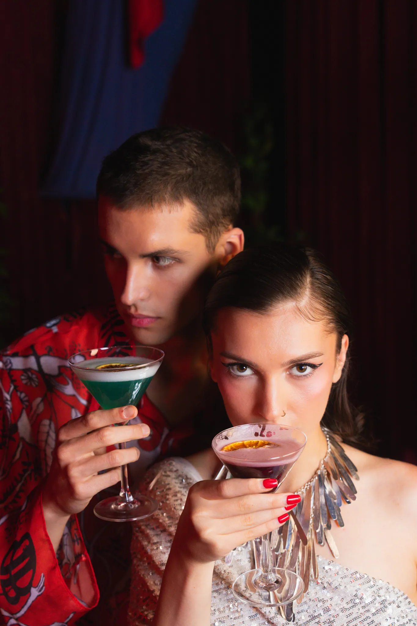Guests with cocktails