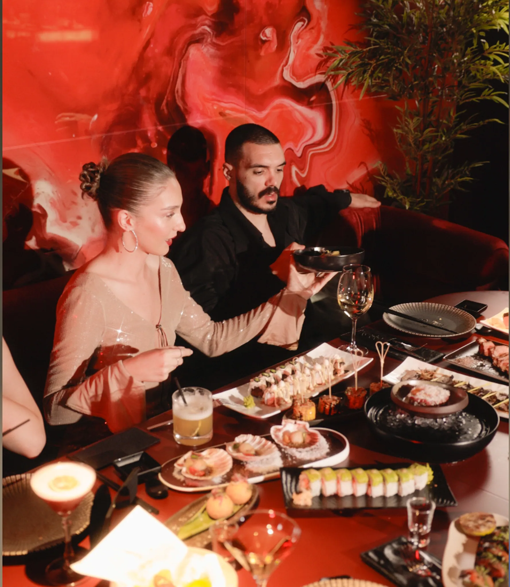 Guests dining at NOYA